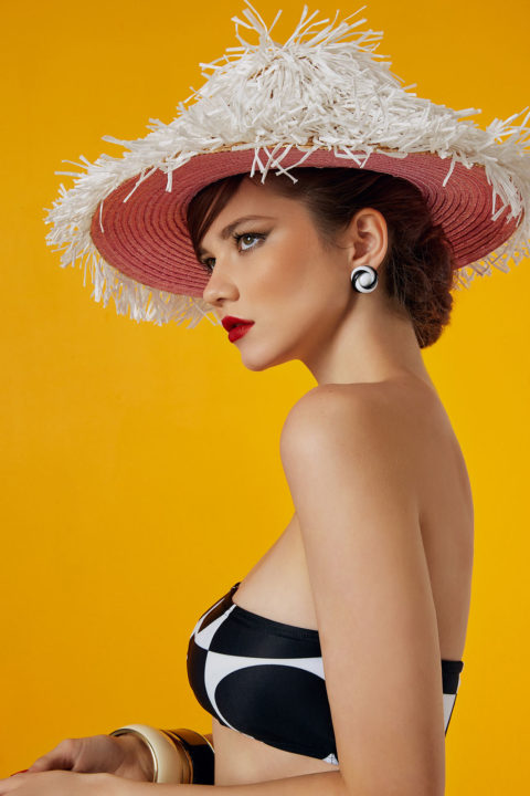 strapless top in black and white design - antmarkant