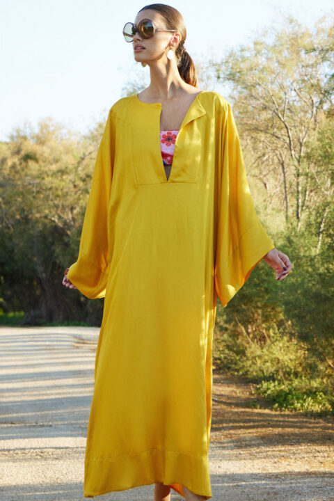 kaftan in gold color