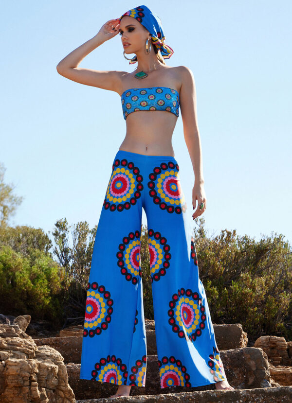 wide leg trousers in spock design