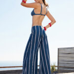 WIDE LEG TROUSERS IN ATLANTIC DESIGN BY ANTMARKANT