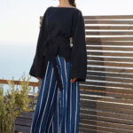 WIDE LEG TROUSERS IN ATLANTIC DESIGN BY ANTMARKANT