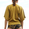 RIB BLOUSE IN OLIVE COLOR