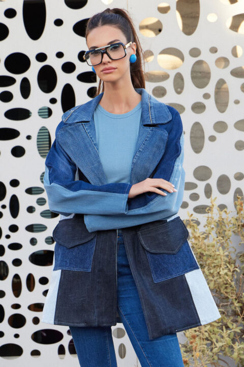 RECYCLED JEAN JACKET ΝΟ BUTTONS E BY ANTMARKANT