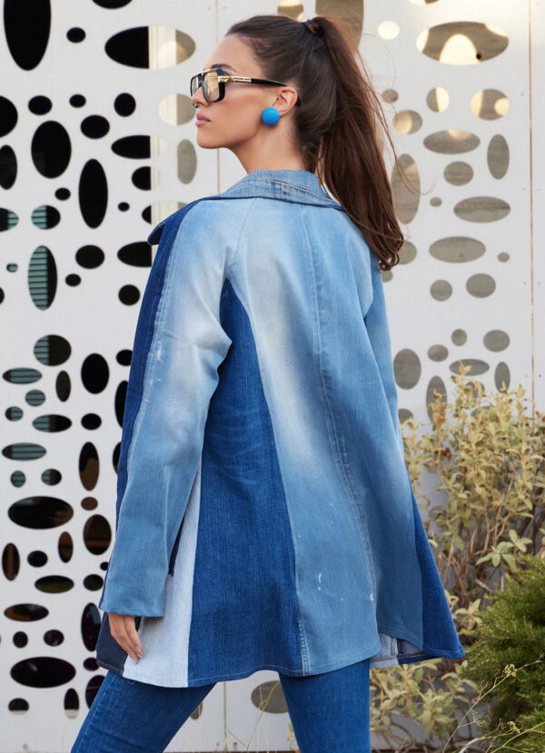 RECYCLED JEAN JACKET ΝΟ BUTTONS E BY ANTMARKANT