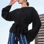 SHORT KIMONO IN BLACK COLOR