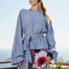 SHORT KIMONO IN LIGHT BLUE COLOR