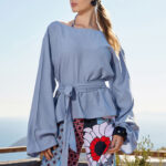 SHORT KIMONO IN LIGHT BLUE COLOR