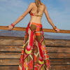 WIDE LEG TROUSERS IN CORAL DESIGN BY ANTMARKANT
